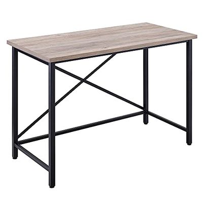 Henn&Hart Home Office, Ebony/Weathered Oak, 47" Wide