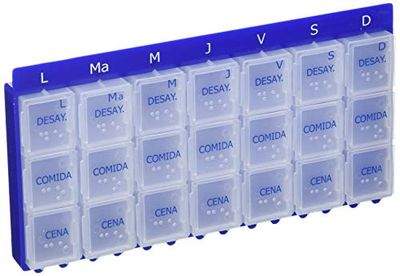 Queraltó Weekly Organiser Pill Dispenser with 3 Daily injections