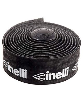 Cinelli logo, van fluweel, zwart/wit