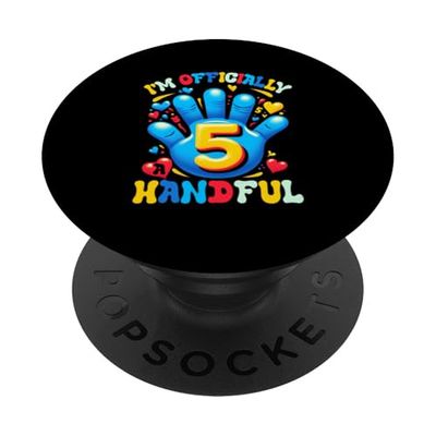 Soy oficialmente un puñado fiesta de cumpleaños para niños de 5º cumpleaños PopSockets PopGrip Adhesivo