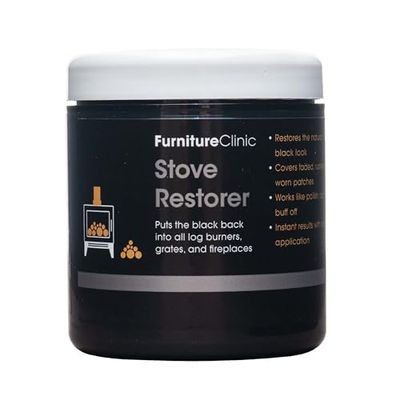 Furniture Clinic Restorer - Ripristina il colore nero opaco naturale su bruciatori, griglie e camini, funziona come uno smalto, 250 ml