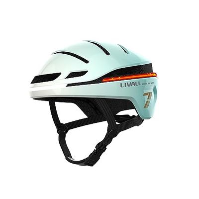LIVALL EVO21 Smart Cycle Helm met Smart Lighting, 360 graden zichtbaarheid, valdetectie en SOS Alert, Mint, L (58-62cm)