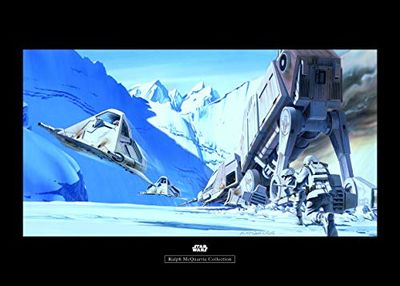 Komar Muurafbeelding | Star Wars Classic RMQ Hoth Battle Snowspeeder | kinderkamer, jeugdkamer, decoratie, kunstdruk | zonder frame | WB145-70x50 | Grootte: 70 x 50 cm (breedte x hoogte)