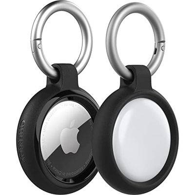 Coque OtterBox Sleek Series pour AirTag, Antichoc, Anti-Chute, Ultra-Mince, Robuste, Coque de Protection Mince pour Apple AirTags, Mousqueton Inclus, Noir