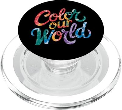 Colores divertidos para colorear Citas divertidas de pintura Colorea nuestro mundo PopSockets PopGrip para MagSafe
