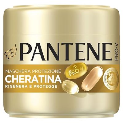 Pantene Pro-V Maschera capelli, Rigenera e Protegge Protezione Cheratina, aiuta a riparare i danni da styling in 1 applicazione, 500ml