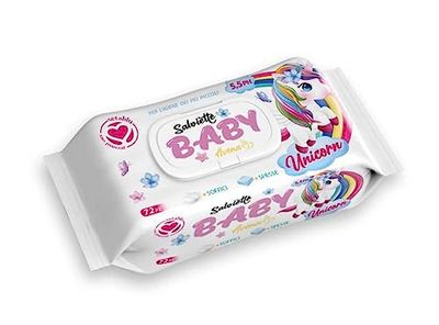 Esseci Italia Toallitas para bebé 72 unidades de Avena Unicornio, como en la foto