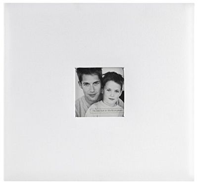 MCS MBI Fashion Fabric Album de Scrapbooking avec Ouverture Photo Blanc 31,75 x 2,54 x 34,29 cm