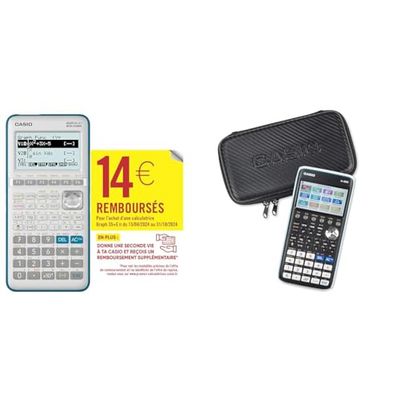 GRAPH35+EII et Étui de Protection pour Calculatrice Graphique Casio