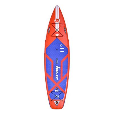 Zray - Sup Stand Up Paddle Opblaasbaar Touring Fury Pro 11' - PB-ZF2E - Fusie van dubbelzijdig Dropstitch + Dubbele Kamer + WindSup-optie - Compleet pakket - Max. 142kg - 258 L - 335x84x15cm