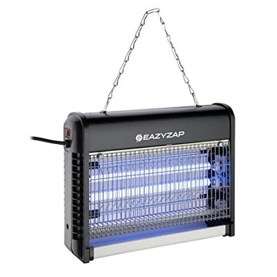 Eazyzap LED Fly Killer 15W - Black & Aluminium - Coverage 50m2 / 2 x 4.5W Bulbs