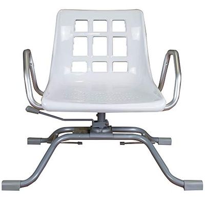 Queraltó Siège de Bain Pivotant, avec Dossier et Accoudoirs, Siège pour Baignoire, Aluminium, 70,5 x 41 x 42 cm