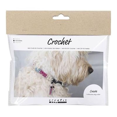 Minihantverk krokkit, hundhalsband, 1 förpackning