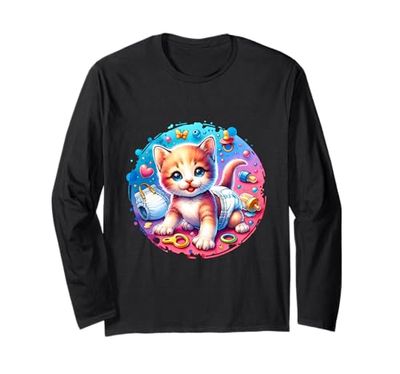 Snuggle the Moment Cute per baby pannolino gatto coccole Maglia a Manica