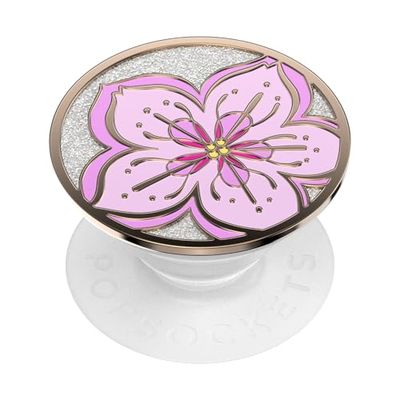 PopSockets: PopGrip - Supporto e Impugnatura per Telefoni Cellulari e Tablet con un Top Intercambiabile - Enamel Glitter Cherry Blossom