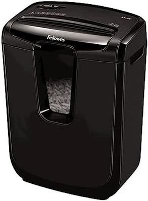 Fellowes dokumentförstörare Powershred M-7C partikelskärning (P-4), 7 ark pappersdokumentförstörare, kompakt för hemmet svart
