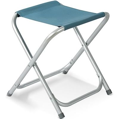 Homecall Opvouwbare campingkruk Alu met blauw 600D polyester