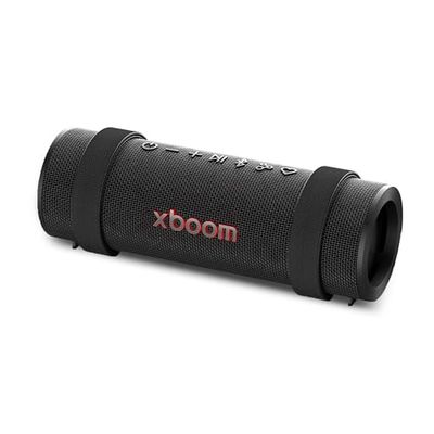 LG xboom Grab by will.i.am, xboom Signature Sound, draagbare Bluetooth-luidspreker, tot 20 uur afspelen, IP67 stof- en waterbestendig, MIL-STD 810H duurzaamheid, verstelbare draagriem