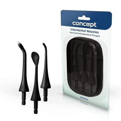 Concept Hausgeräte ZK0008 Lot de 3 buses de rechange pour hydropulseur dentaire (norme, ORTHODONTICS - pour pince dentaire, tongue, pour langue) pour hydropulseur dentaire Concept ZK402x, ZK4030