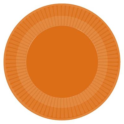 Amscan 9915400-204-66 - Oranje Milieuvriendelijke Recyclebare Papieren Feestborden - 8 Pack