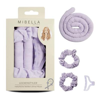 MIBELLA BEAUTY & CO Bigoudis de nuit sans chaleur - Kit de coiffure pour cheveux longs - Heatless Hair Curler pour des boucles faciles sans chaleur pendant le sommeil - Facile à utiliser, doux pour