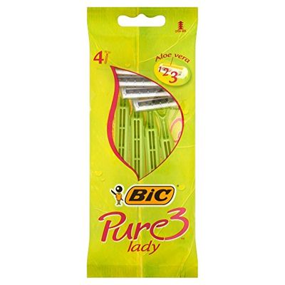 BIC Pure 3 Lady with Aloe Vera Razor - 4 Pack