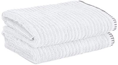 Heckett Lane Asciugamano da Bagno, Bianco, 60 x 110 cm, 2 unità