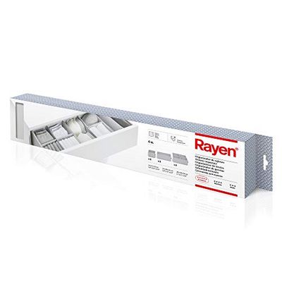 Rayen 2017.11 Organisateur de tiroir Pliable, Gris Clair, (14 x 14 x 10), (14 x 28 x 10), 2 und (28 x 28 x 10) cm