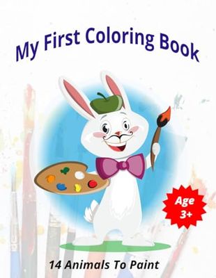 My First Coloring Book: 14 Fun Animals to Color!: A Creative Coloring Adventure for Kids