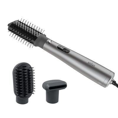 Braun Spazzola ad aria AS4.3, Air Styler ad alte prestazioni, Spazzola ad aria calda con spazzola ovale termica volumizzante e spazzola piatta lisciante, Tecnologia Super IONTEC, BRAS430E