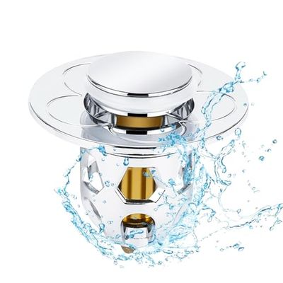 Universal Pop-Up Bidet Bathroom Sink Plug with Filter