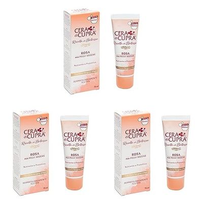 Cera di Cupra Recette de Beauté Crème en Tube Rose 75 ml (Lot de 3)