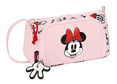 safta Minnie Mouse Me Time Trousse avec Poche Déployable Vide, Trousse Enfant, Confortable et Polyvalent, Qualité et Résistance, 20 x 8,5 x 11 cm, Rose Clair, Rose Clair, Estándar, décontracté