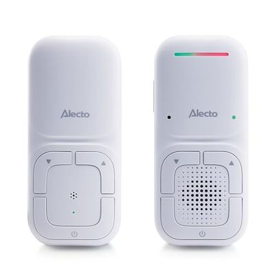 Alecto DBX130 DECT Audio-babyfoon - Full Eco-modus, VOX-functie, 100% storingsvrije verbinding, 300 m bereik, LED-kleurindicator, intercomfunctie, modern design, lange batterijduur