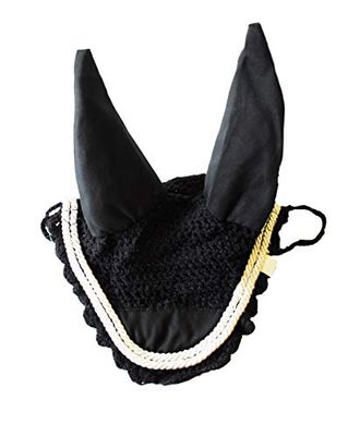 Rhinegold Fly Veil/Noise Muffler-Full-Black Velo de Mosca, Negro, Plein