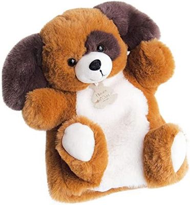 Histoire d'Ours - Doudou Marionnette à Main Chien - 25 cm - Marron - Douce Marionnette - HO2599