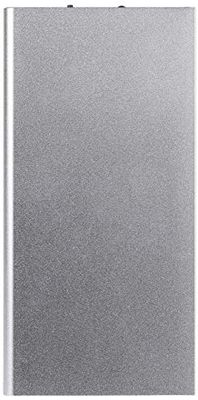 Batería Externa Plana para XIAOMI Redmi Note 7 Smartphone Tableta Cargador Universal Power Bank 6000mAh 2 Puerto USB (Plata)