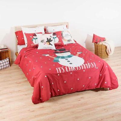 BELUM | Christmas Duvet Cover 50% Cotton - 50% Polyester, Duvet Cover with Buttons Laponia 20 200 x 200 cm