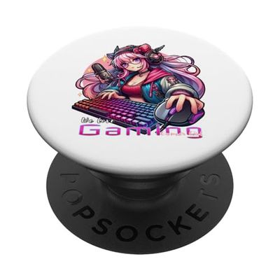 Gamer Girl: Nos encantan los juegos PopSockets PopGrip Adhesivo