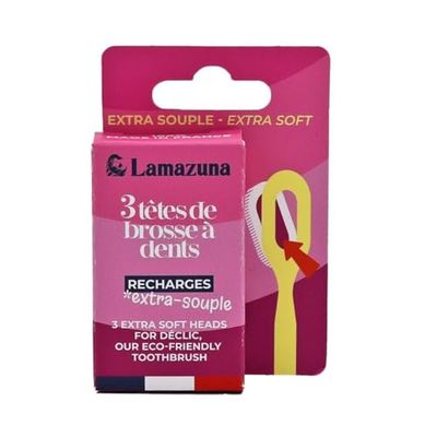 Lamazuna 3 główki szczoteczki do zębów – bardzo miękkie
