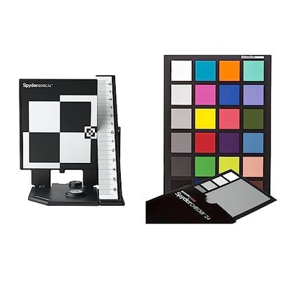 Datacolor SpyderLensCal - Calibrador para cámaras Digitales, Negro, Color Blanco & Spydercheckr 24 [Importación Alemana]