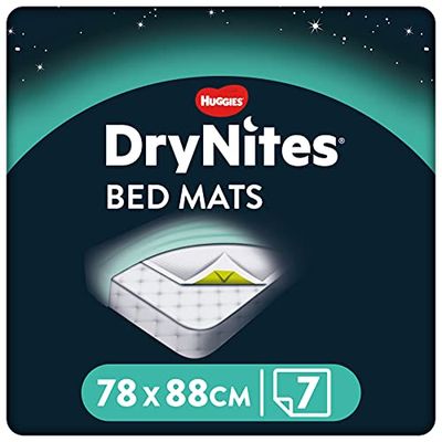 Huggies DryNites, Bed Mats - 28 Mats Total (4 Packs of 7 Mats) - Disposable Bed Mats for Children and Teens