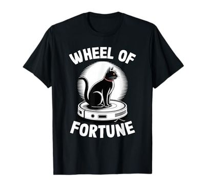 Wheel of Fortune Robot Vacuum Cleaner Funny Cat T-Shirt