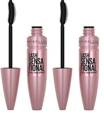 Maybelline New York, Volume Mascara, Lash Sensational, Colour: Very Black, 9.5 mL (Pack of 2)