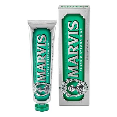 Marvis Dentifrice Menthe Forte Classique, 85ml, Dentifrice aromatisé sensationnel pour une fraîcheur longue durée