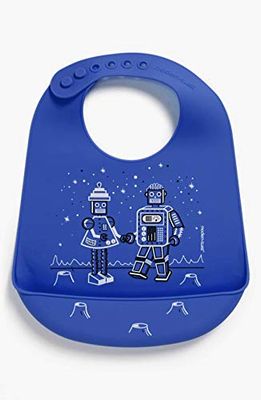 Modern Twist Baby Bib, Silicone, Electric Blue, 1.11 x 1.11 x 1.11 cm