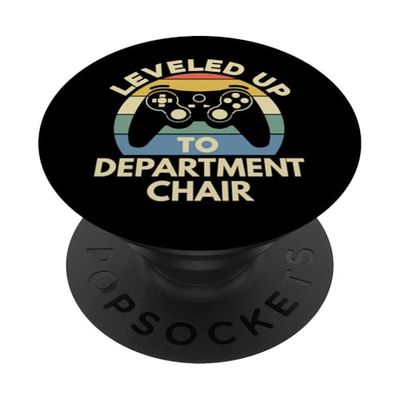 Leveled Up To Department Chair | Jefe de Departamento Acadé PopSockets PopGrip Adhesivo