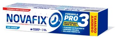 Urgo Novafix - Pro3 Sin Sabor - Fijación ultrafuerte - Crema adhesiva dentaduras postizas - 70 g