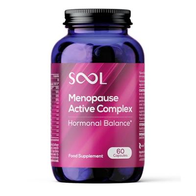 SOOL Complexe Actif pour la Ménopause, 60 Gélules, avec Phytoestrogènes et Vitamines | Équilibre Hormonal – Clarté Mentale – Bien-être à la Mi-Vie