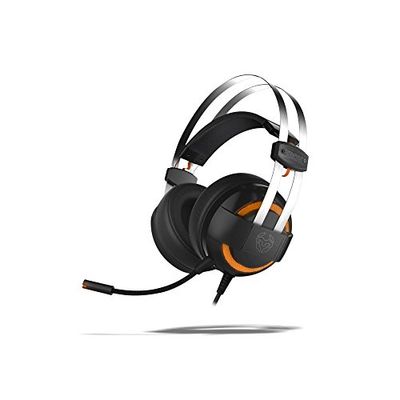 KROM KODE -NXKROMKDE - Cuffie con microfono, suono surround 7.1, altoparlanti da 50 mm, archetto regolabile, micro flessibile, USB, compatibile PS4, PS5 e PC, nero